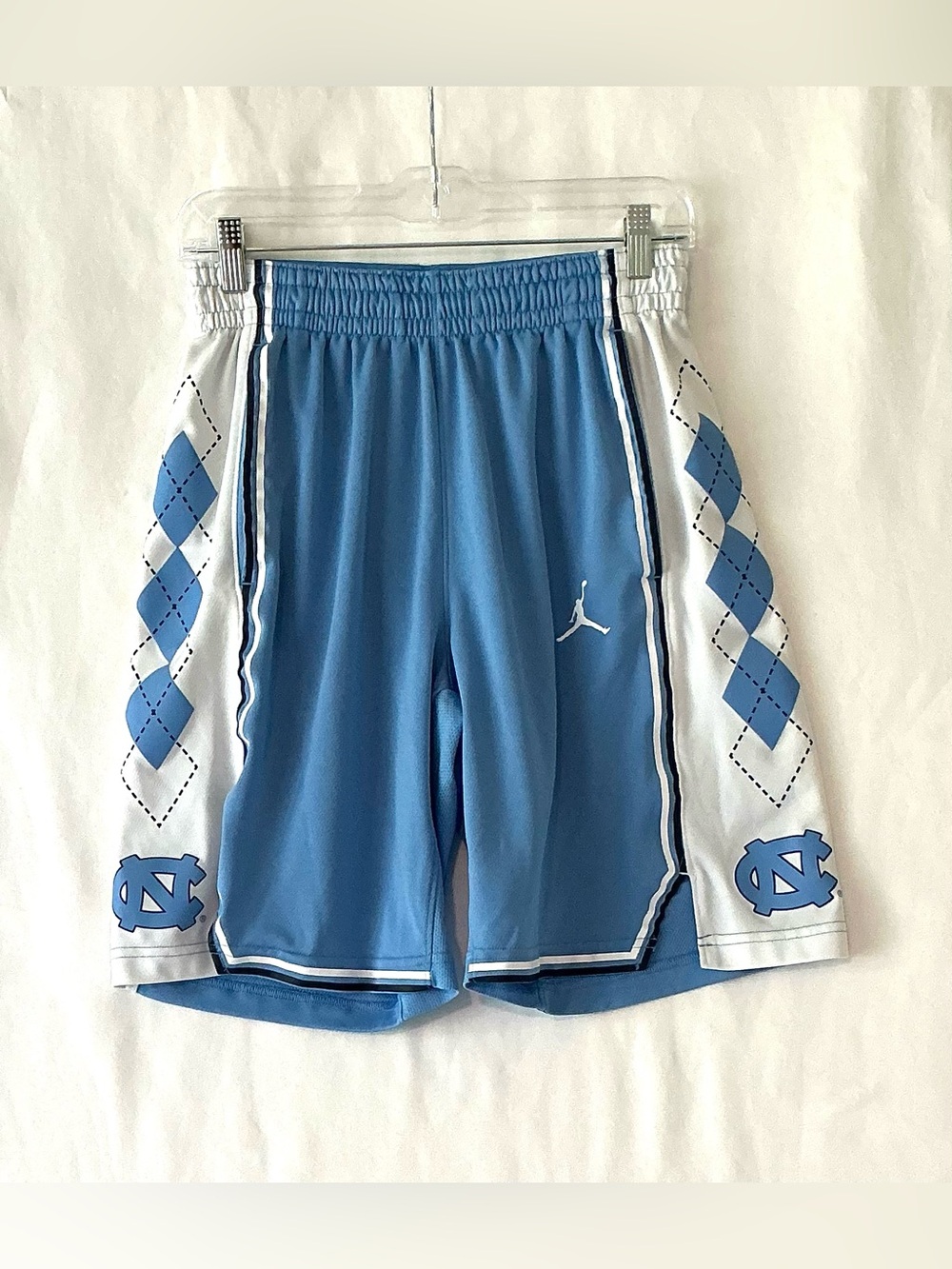 Jordan UNC Carolina Tar Heels Basketball Shorts SzMD Jumpman Blue/White Nike